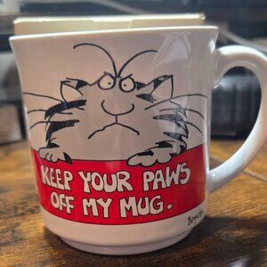 Vintage Sandra Boynton - Keep Your Paws Off My Mug - Grumpy Cat Mug - Japan-NIB